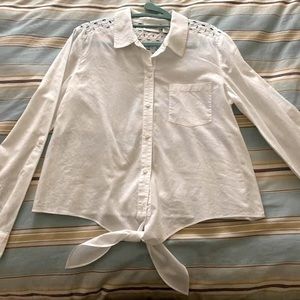 Chico’s button up and tie up blouse